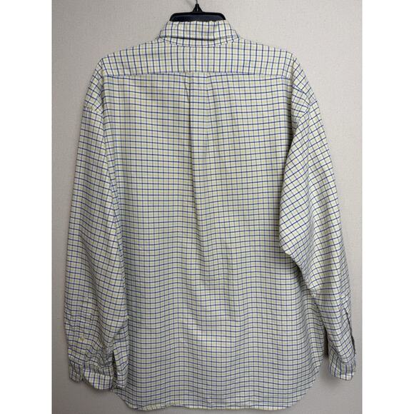 Ralph Lauren “Big Shirt” Men’s Sz XL Yellow Blue Plaid Button Down Long Sleeve - Picture 5 of 8